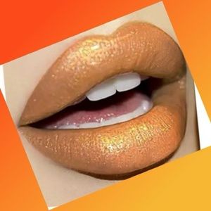 ORANGE/GOLD Nude Glitter Waterproof Lipstick